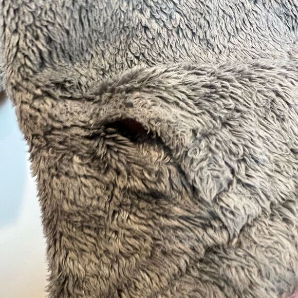 Natural Reflections Cozy Grey Fleece Diamond Quilted SZ M Super Soft - Picture 3 of 10